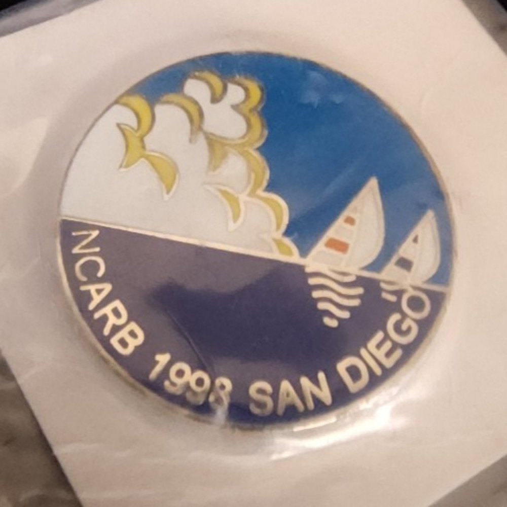 Vintage NCARB 1998 San Diego California CA Sailing Club Event Souvenir Pin Rare